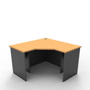 Rapidline Corner Workstation Desk 1200 1200W x 600D x 730H Beech & Ironstone