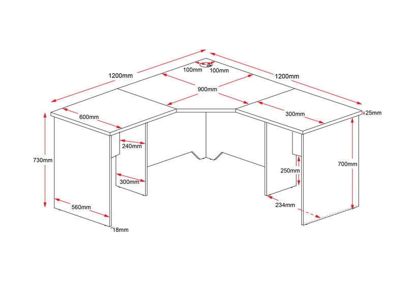 Rapidline Corner Workstation Desk