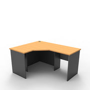 Rapidline Corner Workstation Desk Beech & Ironstone