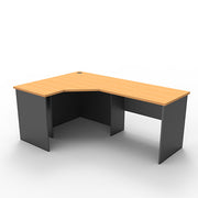 Rapidline Corner Workstation Desk 1200 1800W x 600D x 730H Beech & Ironstone