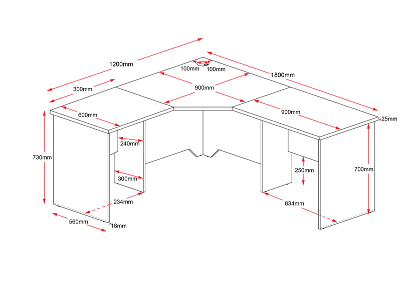 Rapidline Corner Workstation Desk