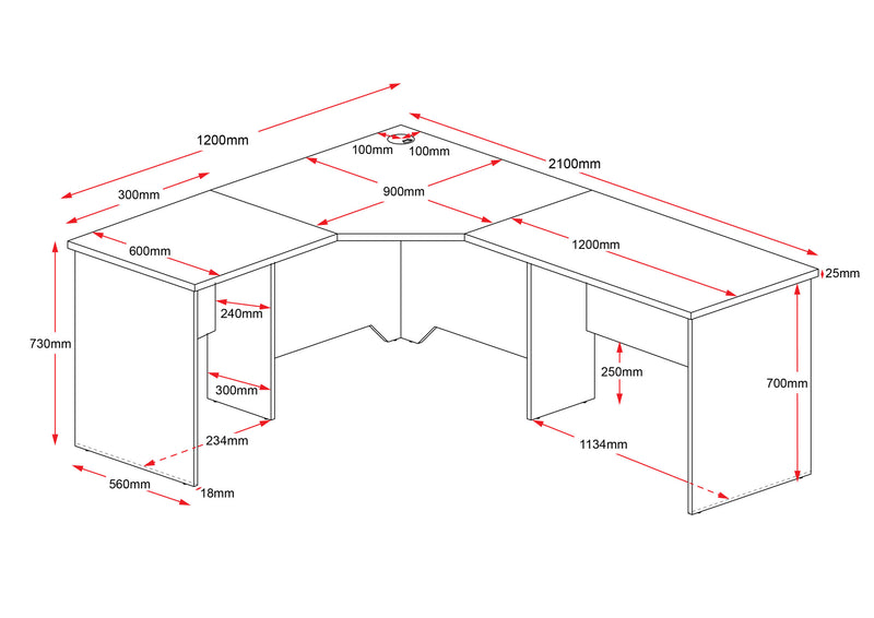 Rapidline Corner Workstation Desk