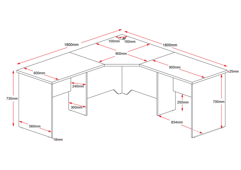Rapidline Corner Workstation Desk