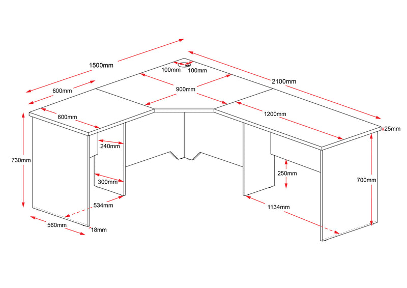 Rapidline Corner Workstation Desk