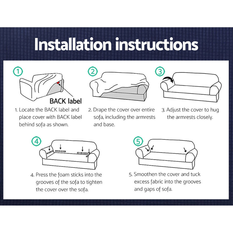 Artiss High Stretch Sofa Cover Couch Protector Slipcovers 3 Seater