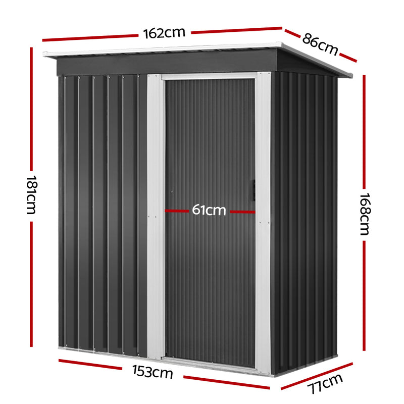 Giantz 1.64x0.89M Garden Shed Outdoor Storage Sheds Tool Workshop Shelter Metal