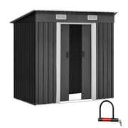 Giantz 1.94 x 1.21m metal Tool Shed - Grey