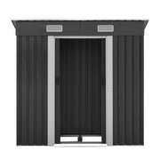 Giantz 1.94 x 1.21m metal Base Garden Shed - Grey