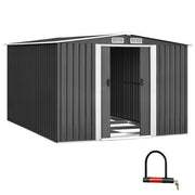 Giantz 2.02 x 3.2m Metal Shed - Grey