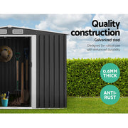 Giantz 2.02 x 3.2m Metal Shed - Grey