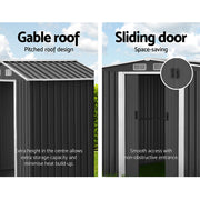 Giantz 2.02 x 3.2m Metal Shed - Grey