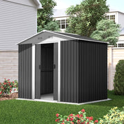 Giantz 2.05 x 2.57m Steel Garden Shed with Roof - Grey