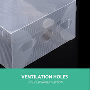 40pcs Clear Shoe Storage Box Transparent Foldable Stackable Boxes Organize Home