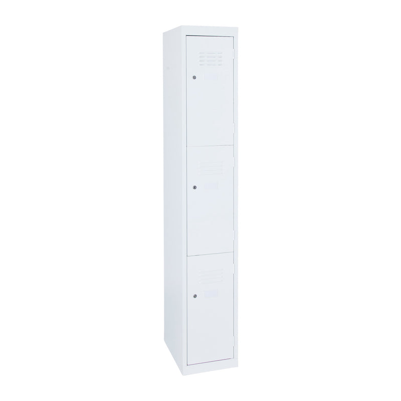 Statewide Three Door Locker White