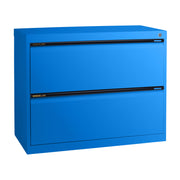 Statewide Lateral Filing Cabinets 2 Drawers - 715H x 900W x 455D Blaze Blue