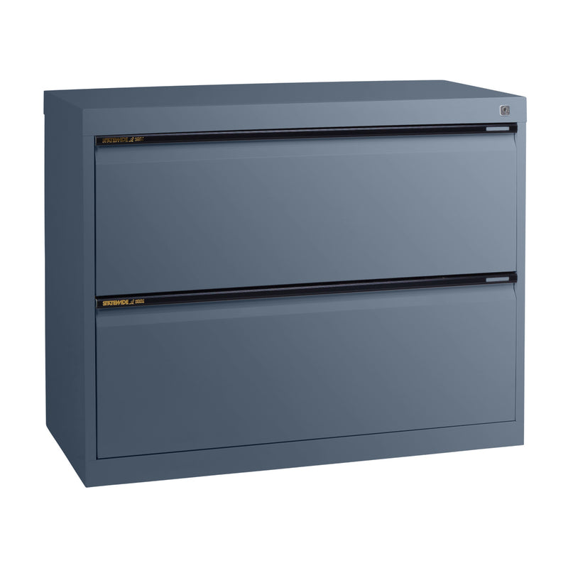 Statewide Lateral Filing Cabinets 2 Drawers - 715H x 900W x 455D Charcoal