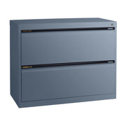Statewide Lateral Filing Cabinets 2 Drawers - 715H x 900W x 455D Graphite Ripple