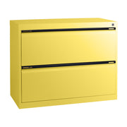 Statewide Lateral Filing Cabinets 2 Drawers - 715H x 900W x 455D Lemon Yellow