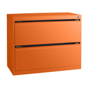 Statewide Lateral Filing Cabinets 2 Drawers - 715H x 900W x 455D Orange
