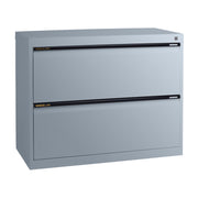 Statewide Lateral Filing Cabinets 2 Drawers - 715H x 900W x 455D Precious Silver