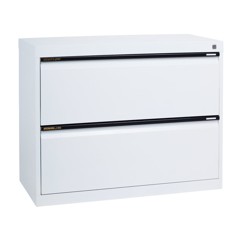 Statewide Lateral Filing Cabinets 2 Drawers - 715H x 900W x 455D White