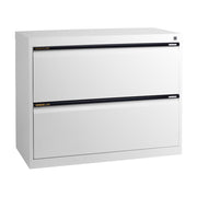 Statewide Lateral Filing Cabinets 2 Drawers - 715H x 900W x 455D White Birch
