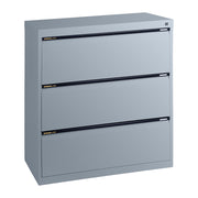 Statewide Lateral Filing Cabinets 3 Drawers - 1020H x 900W x 455D Precious Silver