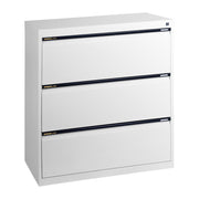 Statewide Lateral Filing Cabinets 3 Drawers - 1020H x 900W x 455D White Birch