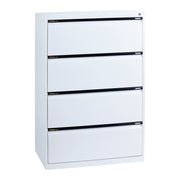 Statewide Lateral Filing Cabinets 4 Drawers - 1325H x 900W x 455D White