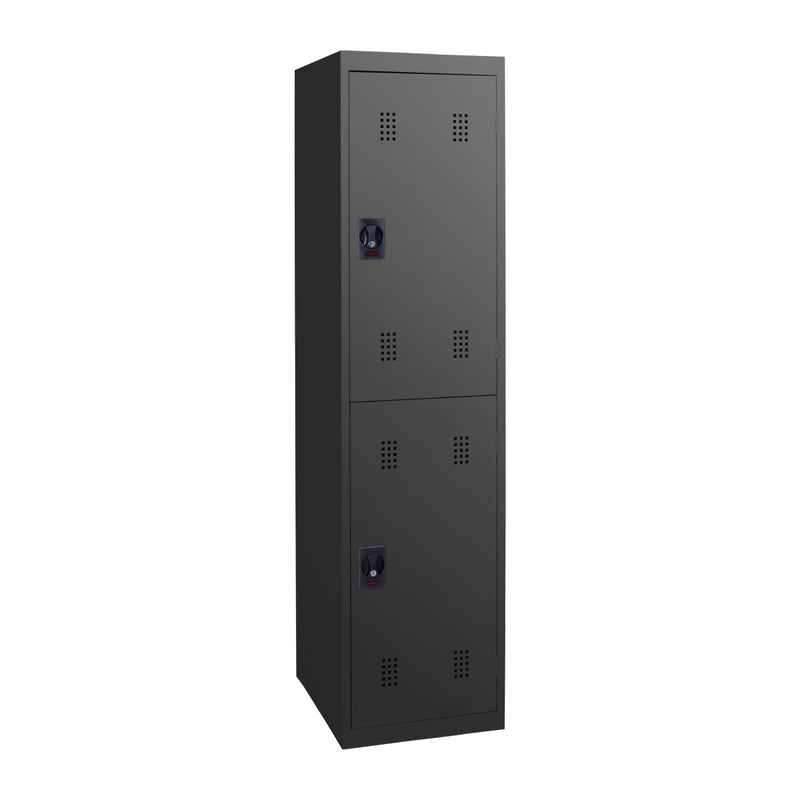 Large School / Gym Locker Black Ripple