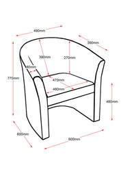 Rapidline Larger Executive Tub Chair For Office Reception Areas