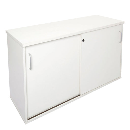 Rapidline Span Sliding Door Credenza 1200W x 450D x 730H Natural White