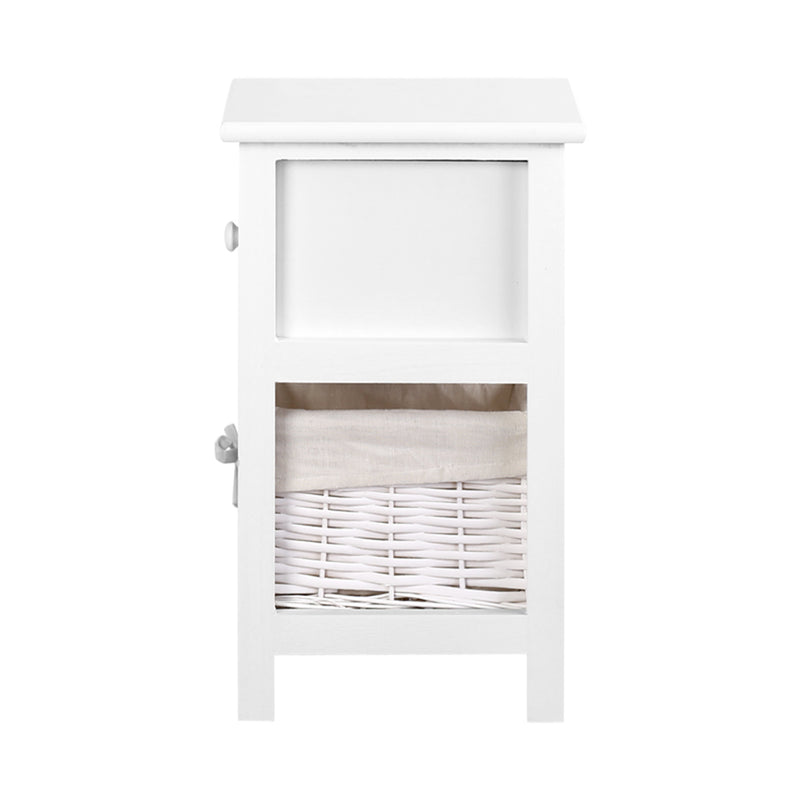 2 PCS Ariss Bedside Table - White