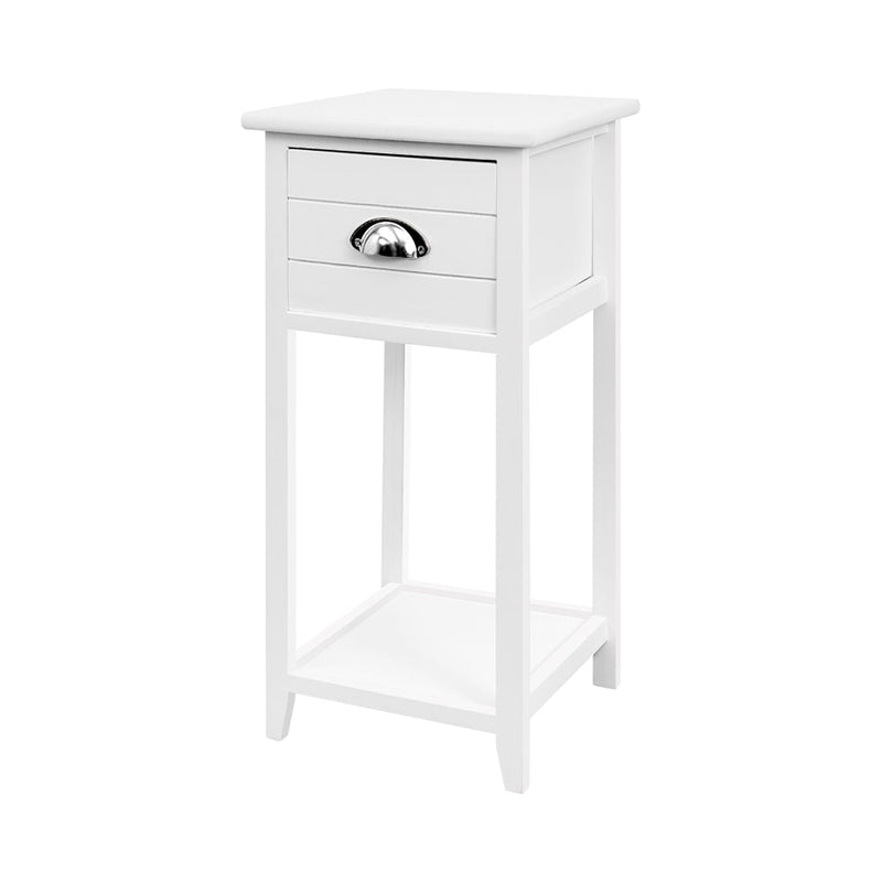 Artiss Bedside Table Nightstand Drawer Storage Cabinet Lamp Side Shelf Unit White