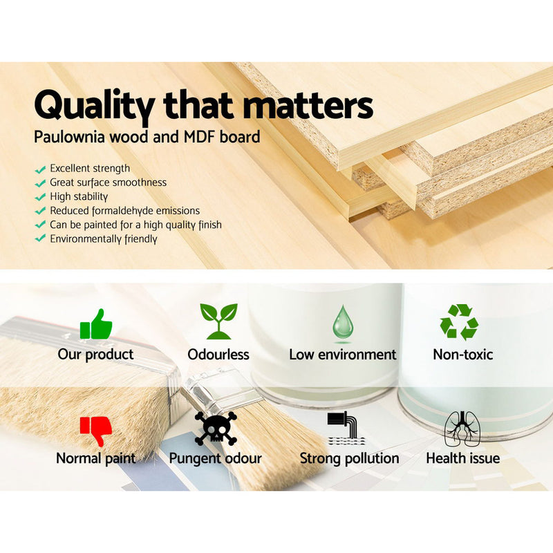 Artiss Bedside Table Nightstand Drawer Storage Cabinet Lamp Side Shelf Unit