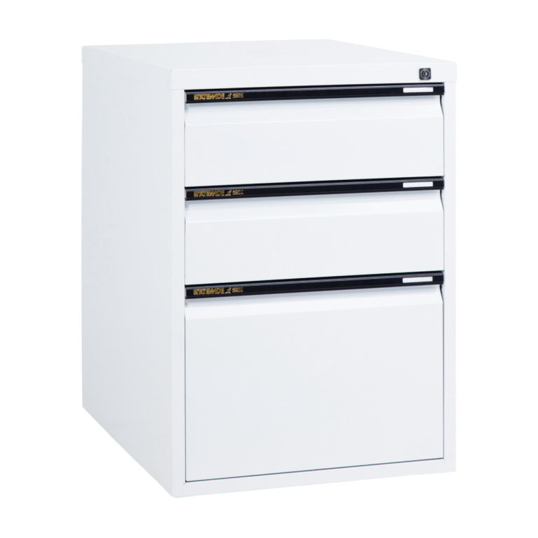 Statewide Low Height Filing Cabinet 1 File Drawer & 2 Personal Drawer - 675H x 467W x 610D White Birch