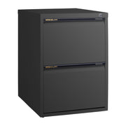 Statewide Low Height Filing Cabinet 2 File Drawer - 675H x 467W x 610D Black Ripple