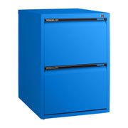 Statewide Low Height Filing Cabinet 2 File Drawer - 675H x 467W x 610D Blaze Blue