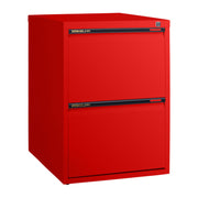 Statewide Low Height Filing Cabinet 2 File Drawer - 675H x 467W x 610D Signal Red