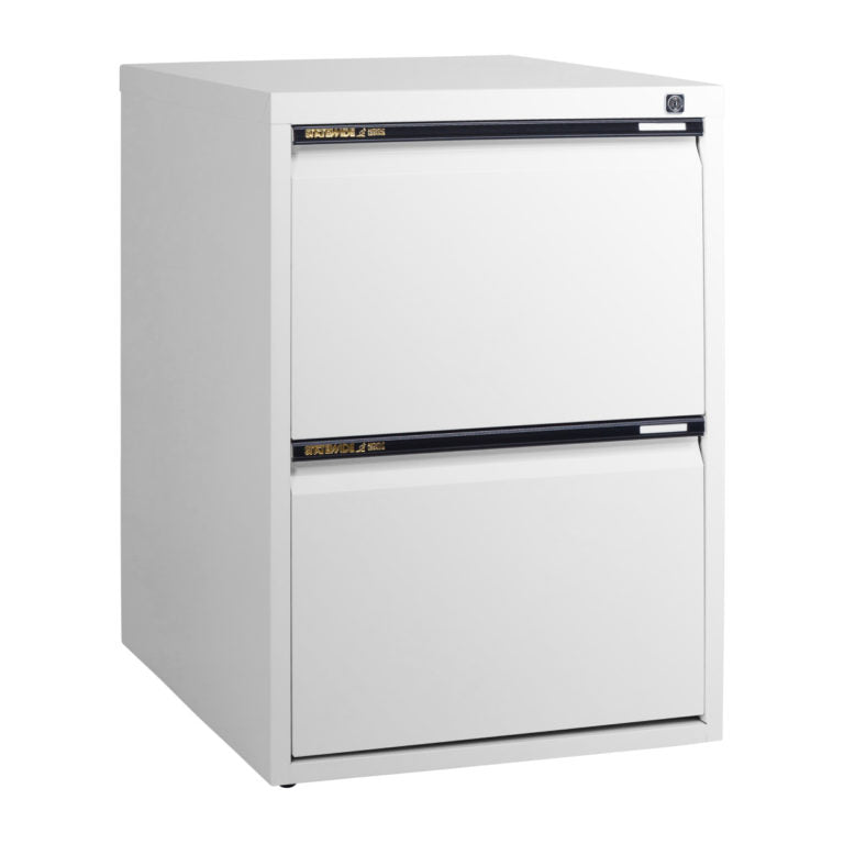 Statewide Low Height Filing Cabinet 2 File Drawer - 675H x 467W x 610D White Birch