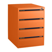 Statewide Low Height Filing Cabinet 4 Personal Drawer - 675H x 467W x 610D Orange