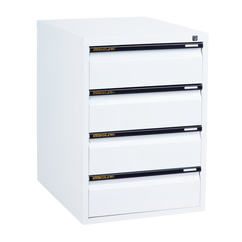 Statewide Low Height Filing Cabinet 4 Personal Drawer - 675H x 467W x 610D White