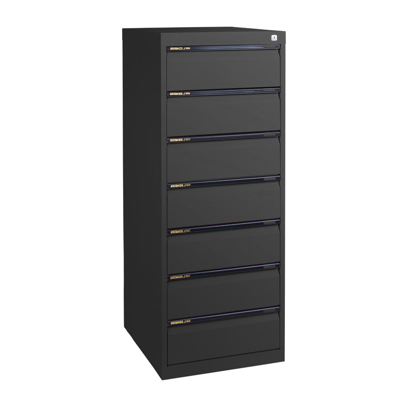 Statewide Duplex Card Cabinet to suit 9×6 Cards (228mm x 153mm) 7 Drawer - 1530h x 560w x 610d Charcoal