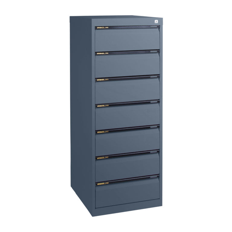 Statewide CD Cabinet to suit standard CD Cases 7 Drawer - 1325h x 510w x 610d Graphite Ripple