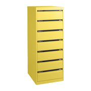 Statewide CD Cabinet to suit standard CD Cases 7 Drawer - 1325h x 510w x 610d Lemon Yellow