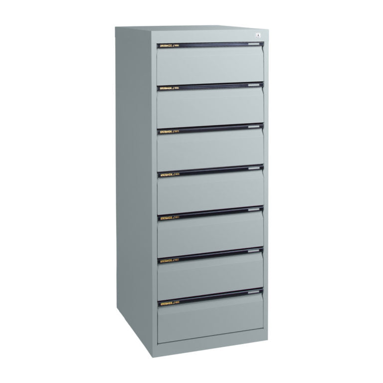 Statewide Duplex Card Cabinet to suit 9×6 Cards (228mm x 153mm) 7 Drawer - 1530h x 560w x 610d Light Grey