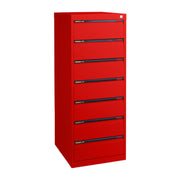 Statewide Duplex Card Cabinet to suit 9×6 Cards (228mm x 153mm) 7 Drawer - 1530h x 560w x 610d Signal Red