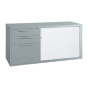 Statewide Mobile Caddy with Tambour Door Light Grey