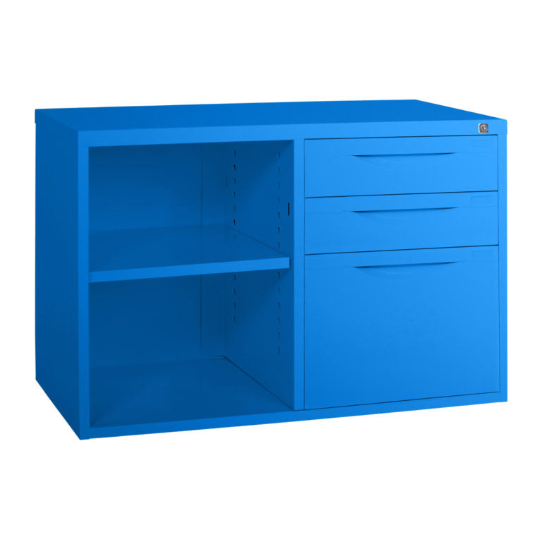Statewide Mobile Caddy with Open Shelf Blaze Blue