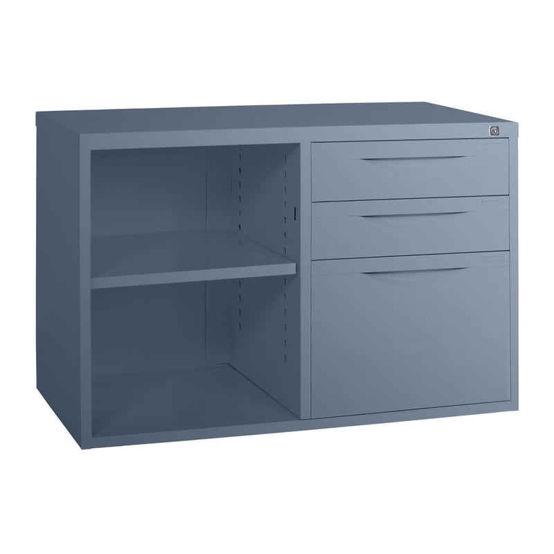 Statewide Mobile Caddy with Open Shelf Graphite Ripple